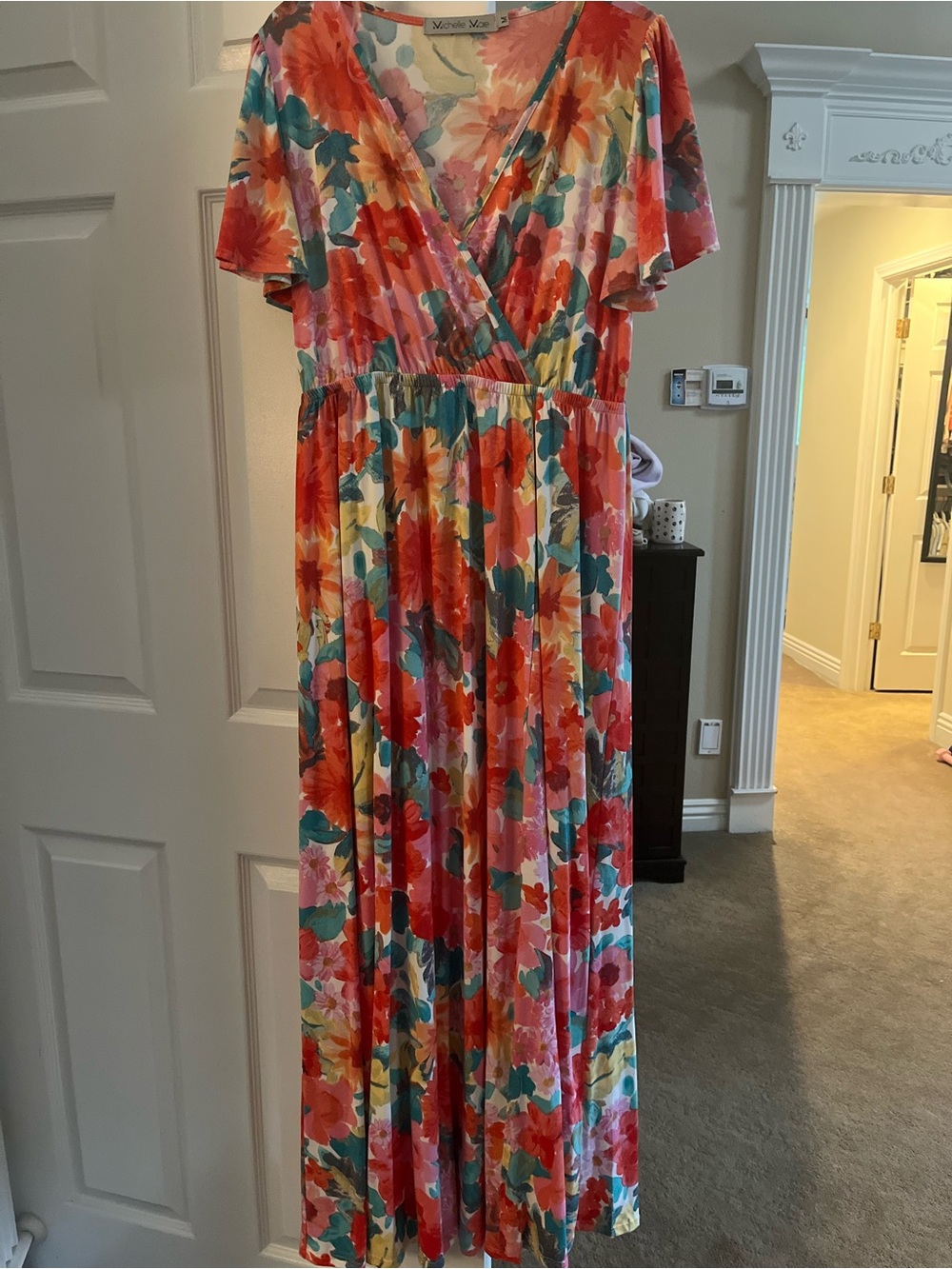 Michelle Mae Floral Maxi Dress in Red, Pink, Teal, Yellow Super Soft